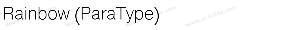 Rainbow (ParaType)字体转换